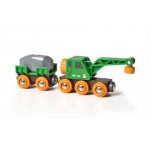 Train - Clever Crane Wagon 4pc - Brio Wooden Railway 33698